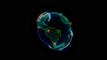 动感HUD元素地球仪