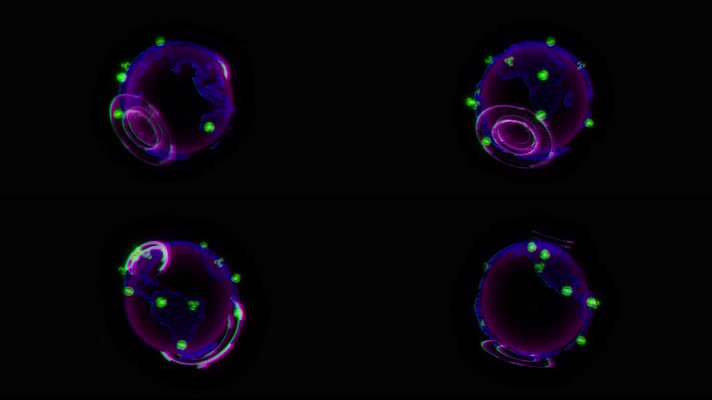 动感HUD元素地球仪 