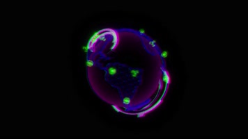 动感HUD元素地球仪 