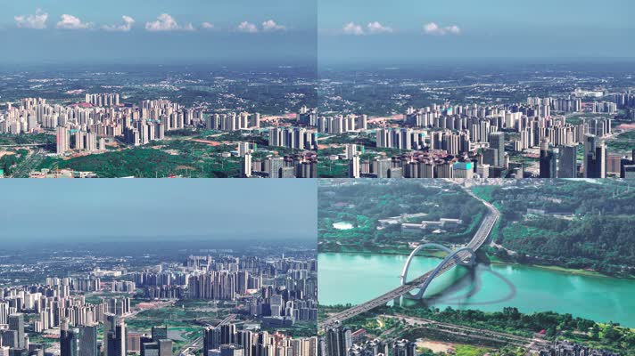 4K航拍广西南宁城市风光全景