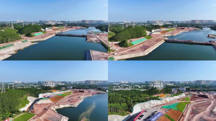 4K航拍广西钦州2023年5月份的平陆运河