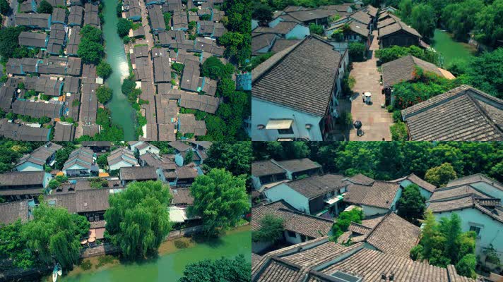 江南风光 小桥流水 青砖灰瓦 古色古香 