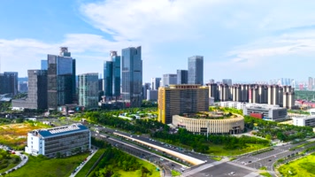 4K延时航拍南宁广西国际壮医医院