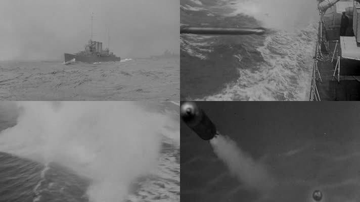 第二次世界大战军舰巡洋舰驱逐舰发射鱼雷