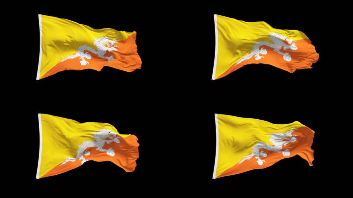 不丹国旗Alpha Channel