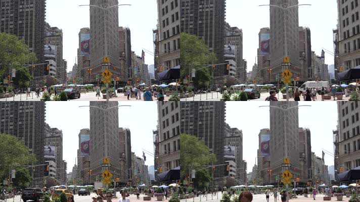 美国曼哈顿熨斗大厦4K画面
