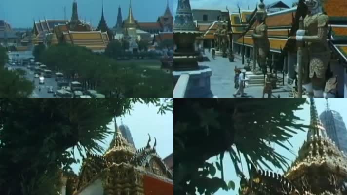 60年代泰国曼谷卧佛寺玉佛寺大王宫古建筑