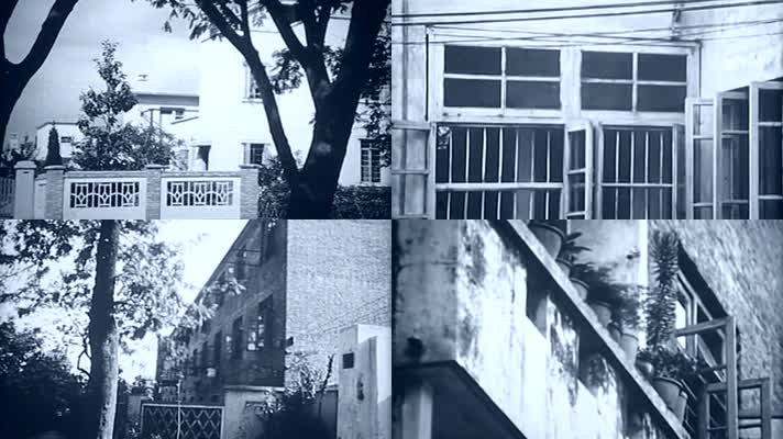 50年代武汉城市街道老旧破旧居民区