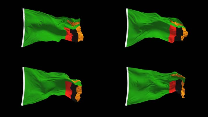 赞比亚国旗Alpha Channel