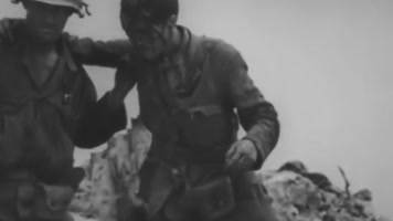 太平洋战场胜利日军士兵投降俘虏