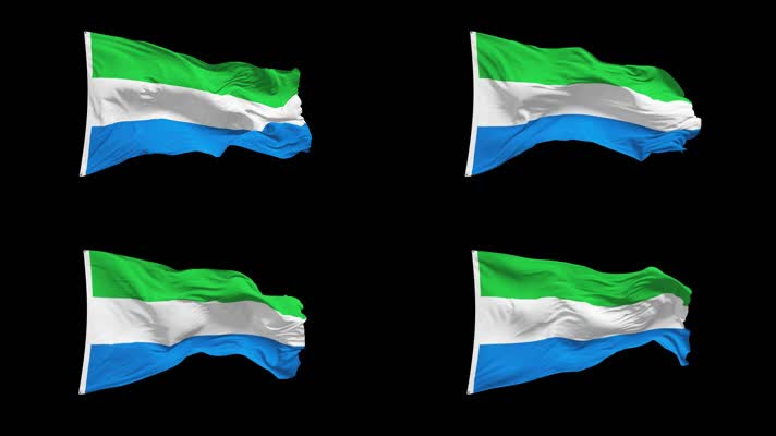 塞拉利昂国旗Alpha Channel
