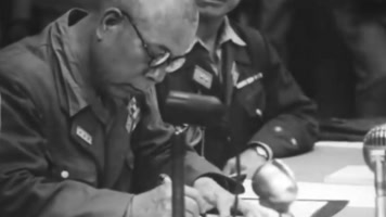 抗日战争胜利菲律宾解放日本受降签字仪式