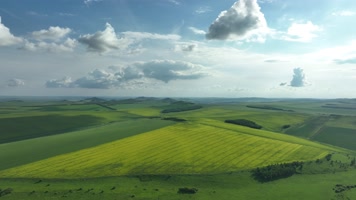 航怕丘陵山地农田油菜花田