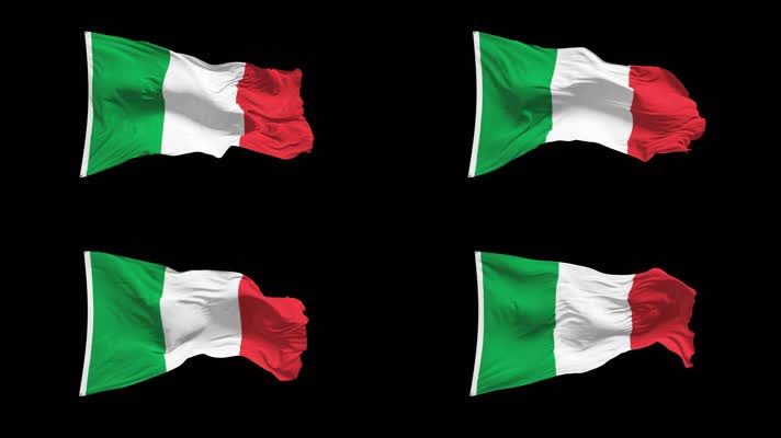 意大利国旗Alpha Channel