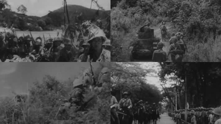 抗日战争日军登陆占领海南岛沦陷入城式