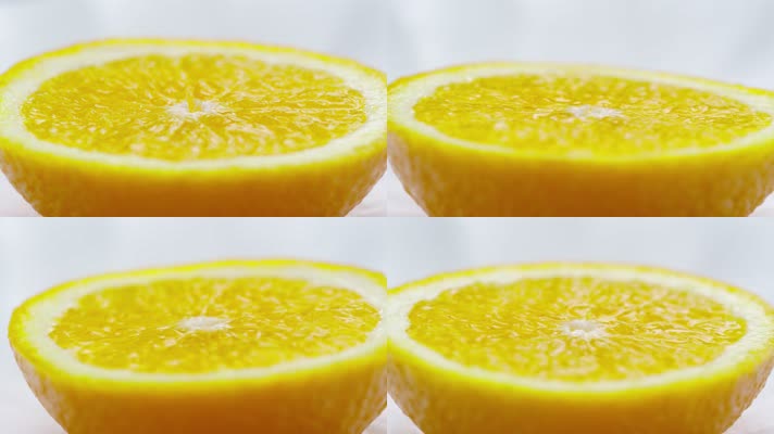 旋转的橙子切开的橙子水果