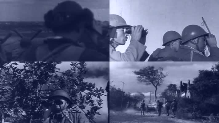 抗日战争日军骑兵掷弹筒指挥员进攻合肥徐州