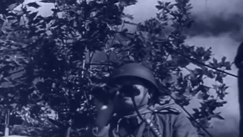 抗日战争日军骑兵掷弹筒指挥员进攻合肥徐州