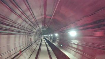 唯美城市地铁高铁动车列车交通隧道穿梭行驶