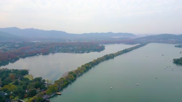 浙江省杭州市西湖景区苏堤三潭印月小瀛洲雷