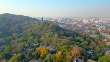 浙江省杭州市西湖景区苏堤三潭印月小瀛洲雷