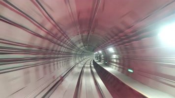 唯美城市地铁高铁动车列车交通隧道穿梭行驶