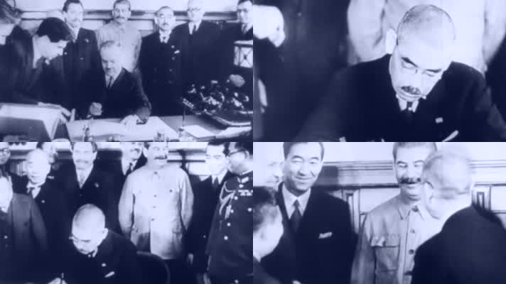 1940年日本代表松冈洋右签订日苏友好条约