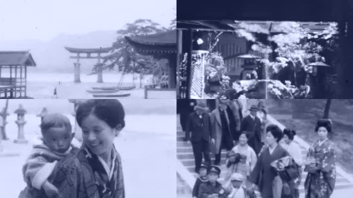 20年代日本寺庙信徒妇女女性和服 