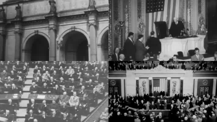 30年代美国国会山众议院参议院代表发言