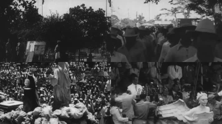 1946年马尼拉庆祝菲律宾独立庆典纪念欢庆