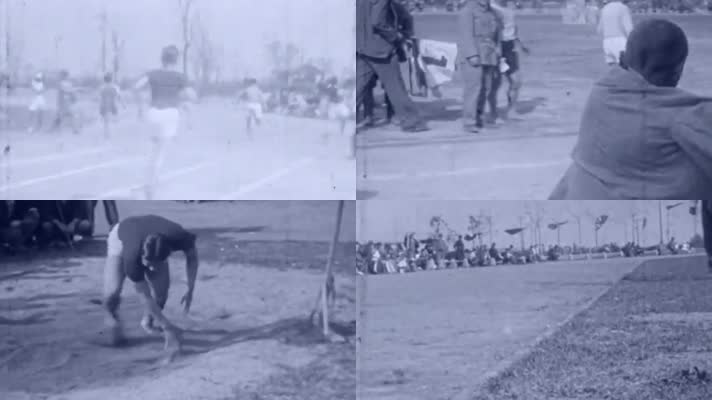 30年代校园学校田径短跑运动会训练比赛