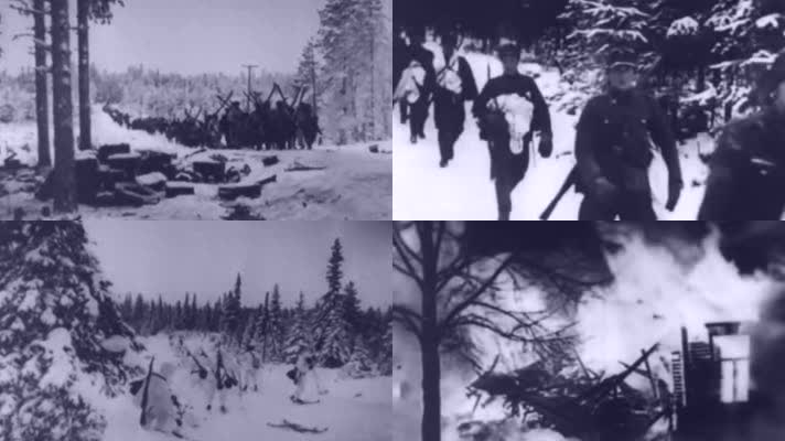 苏联入侵芬兰冬季战争积雪森林冰天雪地