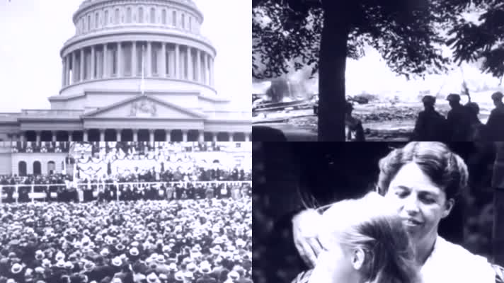 30年代美国总统罗斯福当选发表演讲