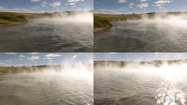C玛旁雍错湖水雾4K实拍视频