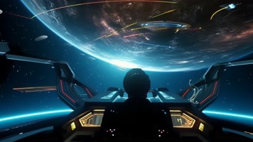 4k时空穿梭宇宙飞船驾驶创意素材(非真实) 4k时空穿梭宇宙飞船驾驶创意素材(非真实)