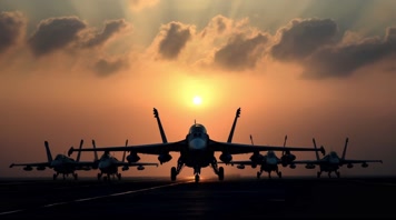 17.4k战斗机起飞降落夕阳唯美创意素材4k战斗机起飞降落夕阳唯美创意素材