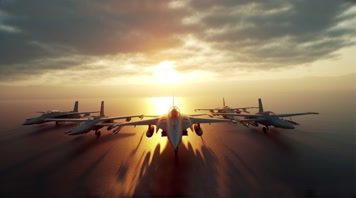 16.4k战斗机起飞降落夕阳唯美创意素材4k战斗机起飞降落夕阳唯美创意素材