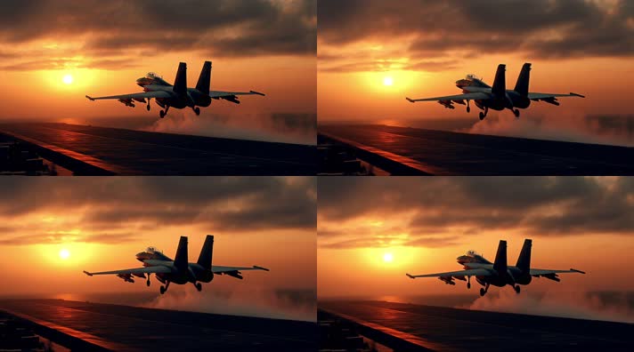 11.4k战斗机起飞降落夕阳唯美创意素材4k战斗机起飞降落夕阳唯美创意素材