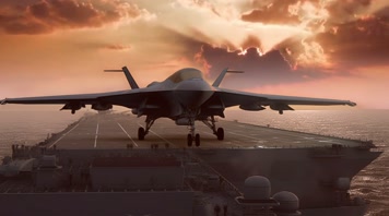 4k航母战斗机起飞降落夕阳唯美创意 4k航母战斗机起飞降落夕阳唯美创意