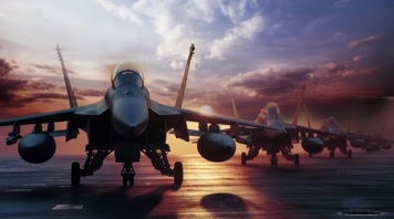 15.4k战斗机起飞降落夕阳唯美创意素材4k战斗机起飞降落夕阳唯美创意素材