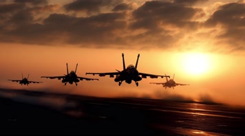 18.4k战斗机起飞降落夕阳唯美创意素材4k战斗机起飞降落夕阳唯美创意素材