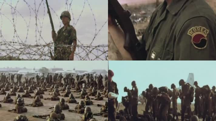 60年代三八线北朝鲜韩国军事分界线哨兵站岗