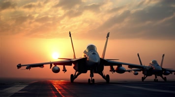 20.4k战斗机起飞降落夕阳唯美创意素材4k战斗机起飞降落夕阳唯美创意素材