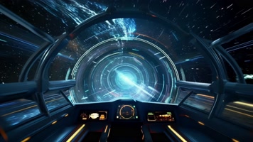 4k时空穿梭宇宙飞船驾驶创意素材(非真实) 4k时空穿梭宇宙飞船驾驶创意素材(非真实)