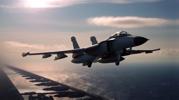 4k战斗机翱翔天空唯美创意素材