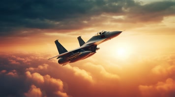 4k战斗机翱翔天空唯美创意素材