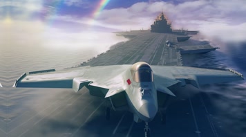 4k航母战斗机起飞降落夕阳唯美创意 4k航母战斗机起飞降落夕阳唯美创意