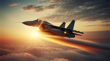 4k战斗机翱翔天空唯美创意素材