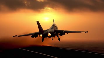 4k战斗机翱翔天空唯美创意素材