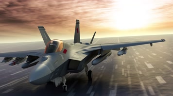 4k航母战斗机起飞降落夕阳唯美创意 4k航母战斗机起飞降落夕阳唯美创意